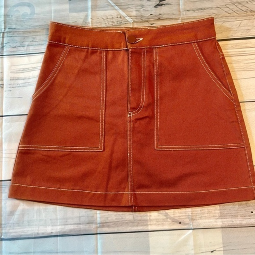 NWT Zara Brown Mini Skirt ladies size medium 🔥🔥🔥